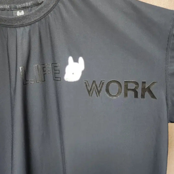 [BUNJANG] Life Work French Bulldog T-shirt / (새상품급)라이프워크 프렌치불독 반팔티 블랙 F사이즈
