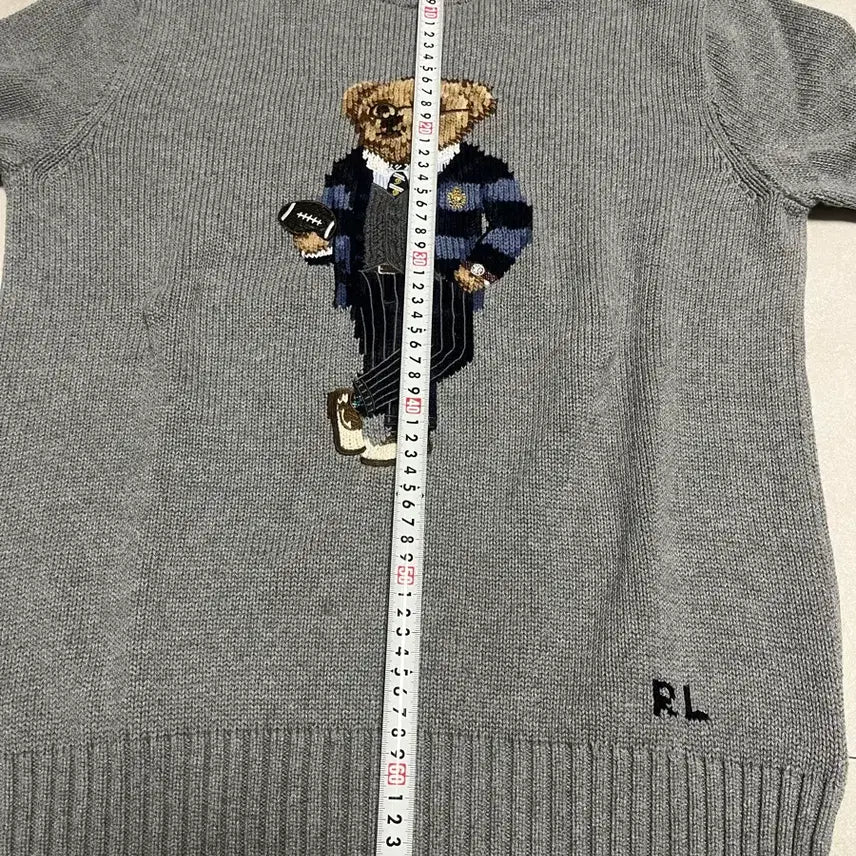 [BUNJANG] Polo Ralph Lauren Bear Knit Sweater / [폴로 랄프로렌] 베어 니트 그레이 M