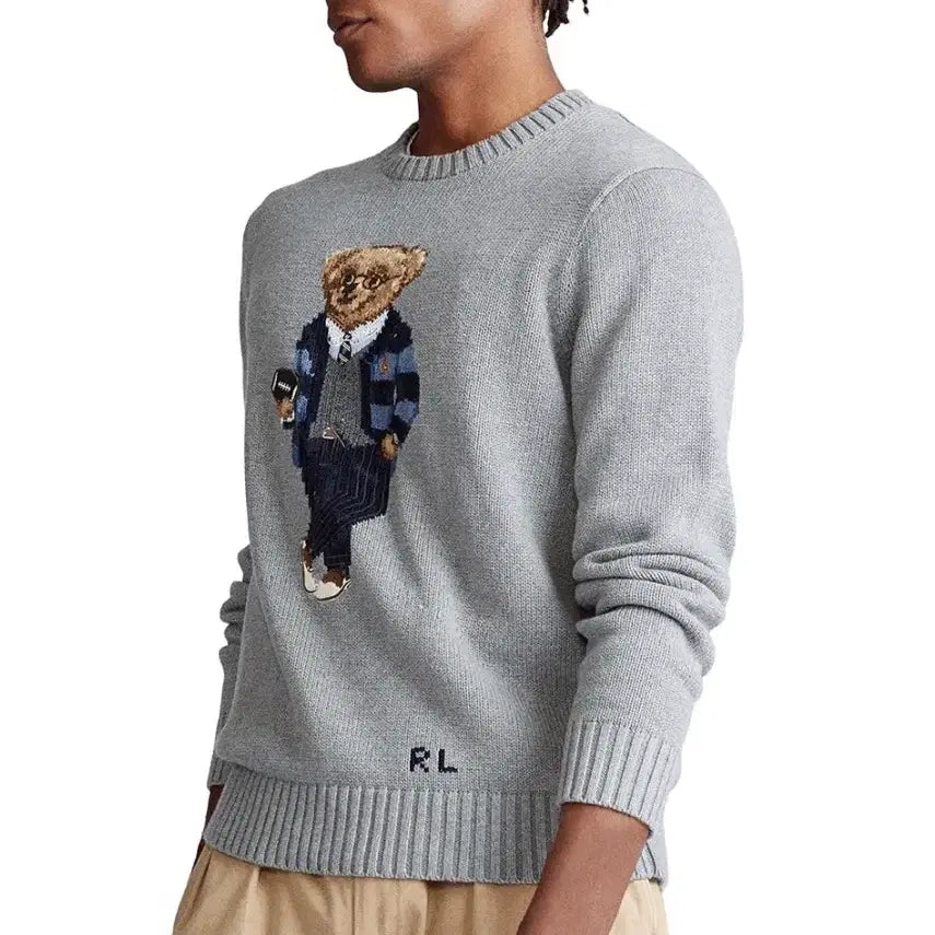 [BUNJANG] Polo Ralph Lauren Bear Knit Sweater / [폴로 랄프로렌] 베어 니트 그레이 M