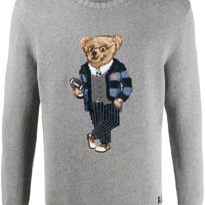 [BUNJANG] Polo Ralph Lauren Bear Knit Sweater / [폴로 랄프로렌] 베어 니트 그레이 M