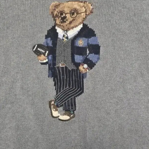 [BUNJANG] Polo Ralph Lauren Bear Knit Sweater / [폴로 랄프로렌] 베어 니트 그레이 M