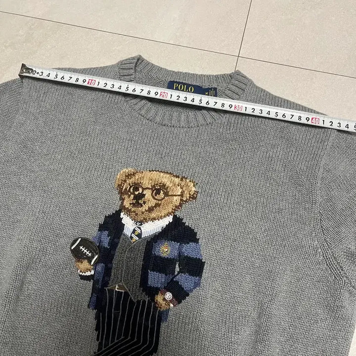 [BUNJANG] Polo Ralph Lauren Bear Knit Sweater / [폴로 랄프로렌] 베어 니트 그레이 M