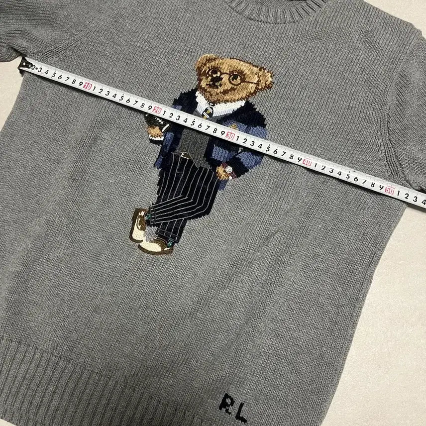 [BUNJANG] Polo Ralph Lauren Bear Knit Sweater / [폴로 랄프로렌] 베어 니트 그레이 M