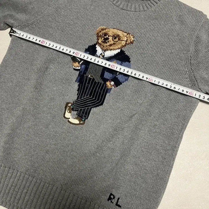 [BUNJANG] Polo Ralph Lauren Bear Knit Sweater / [폴로 랄프로렌] 베어 니트 그레이 M