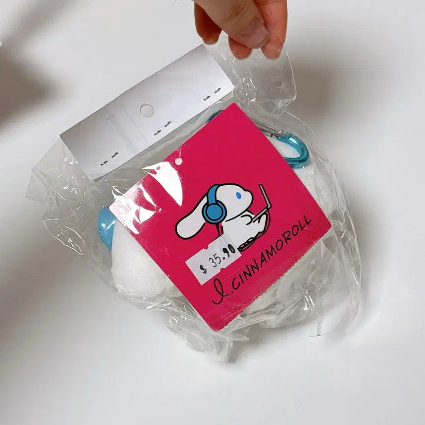 [BUNJANG] Sanrio Cinnamoroll Headphones Plush Keychain / 시나모롤 헤드폰 인형 키링 새상품 (아이시나모롤 고죠 사토루 시나모롤)