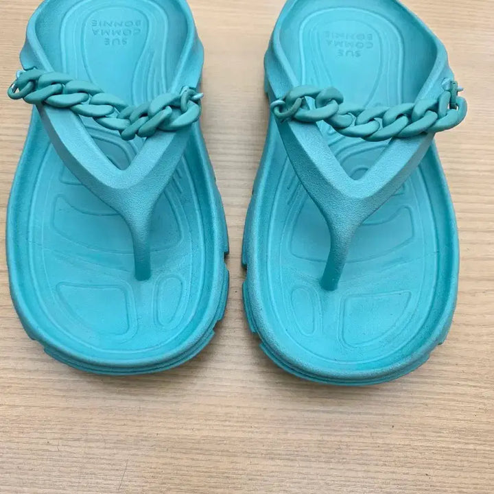 [BUNJANG] SUECOMMA BONNIE Chain Mules Mint 370 / 슈콤마보니 체인 슬리퍼 쪼리 민트 370