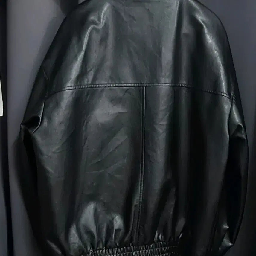 [BUNJANG] V2 Vegan Leather Blouson Jacket / v2 비건 레더 블루종 자켓