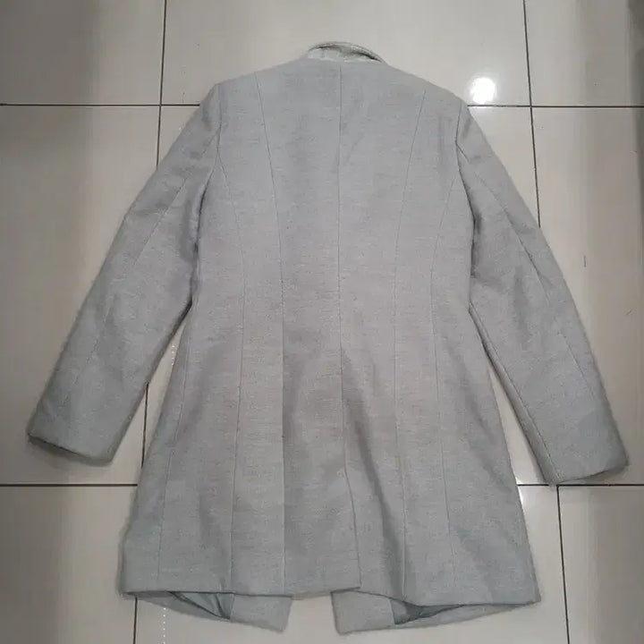 [BUNJANG] The Day 91 Gray Wool One-Button Coat / 더데이 91 회색 모직 원버튼 코트 2번째사진 미세한 오염 중고