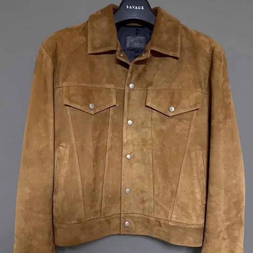 [BUNJANG] Savage Suede Trucker Jacket Camel XL / 세비지 스웨이드 트러커 자켓 카멜 xl