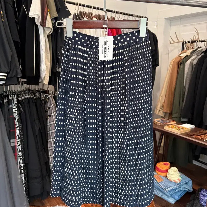 [BUNJANG] Japanese Vintage Polka Dot Pleated Skirt / 일본빈티지 플리츠 도트 패턴 스커트