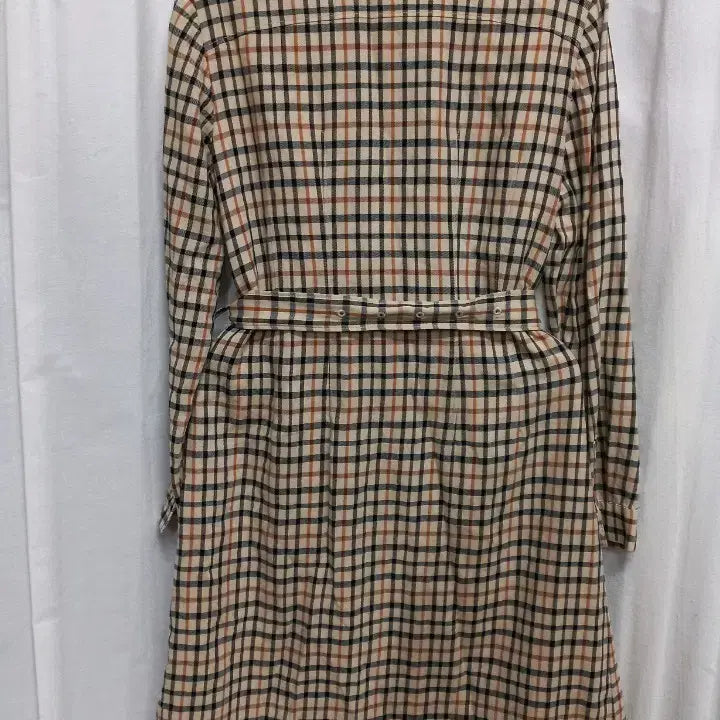 [BUNJANG] DAKS Check Pattern Long Shirt Dress / DAKS 닥스 체크무늬 롱 셔츠 원피스