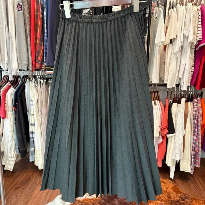 [BUNJANG] Uniqlo Japan Pleats Midi Skirt / 유니클로 재팬 플리츠 미디 스커트
