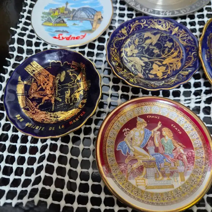 [BUNJANG] World Travel Souvenir Mini Plate Collection Set / 세계여행 기념 미니접시 컬렉션 빈티지 장식 14p