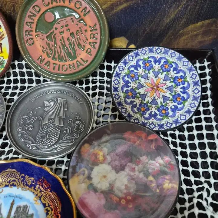 [BUNJANG] World Travel Souvenir Mini Plate Collection Set / 세계여행 기념 미니접시 컬렉션 빈티지 장식 14p