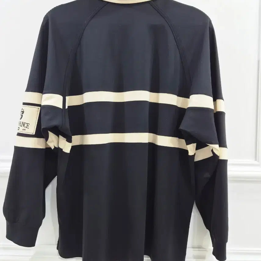 [BUNJANG] System Rugby Long Sleeve Shirt with Elbow Patches / 시스템 엘보 패치  럭비 긴팔 셔츠