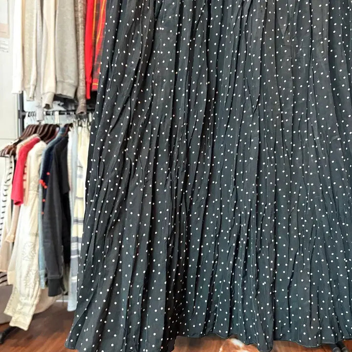 [BUNJANG] American Holic Pleats Dots Midi Skirt / 일본빈티지 플리츠 도트 미디스커트