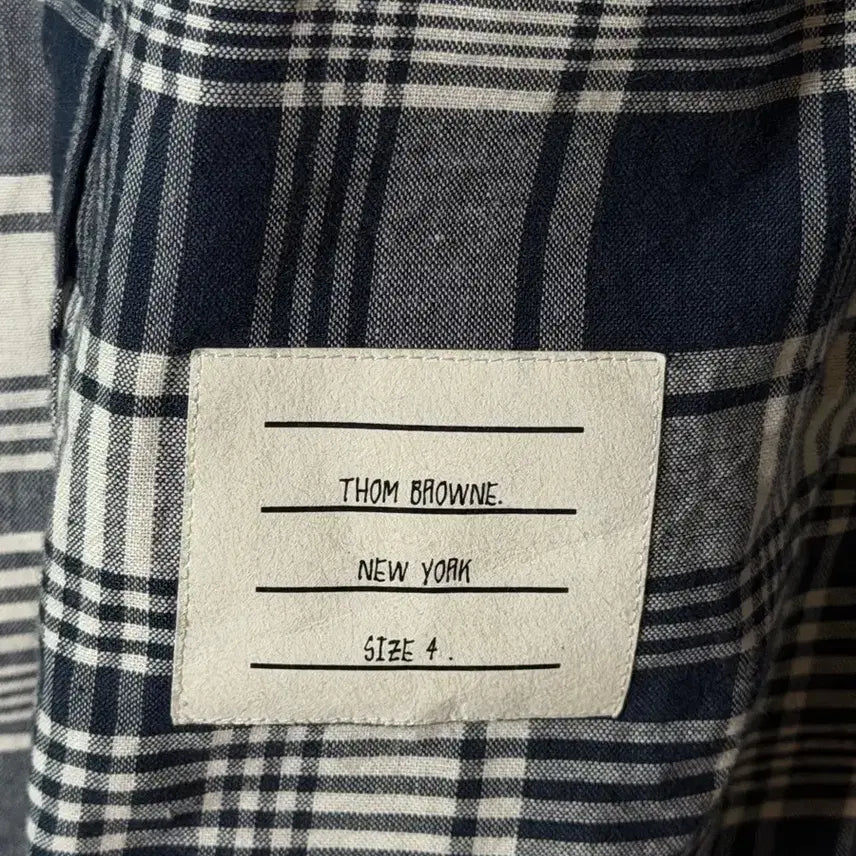 [BUNJANG] Thom Browne Checkered Shirt Size 4 / 톰브라운 체크셔츠 4사이즈