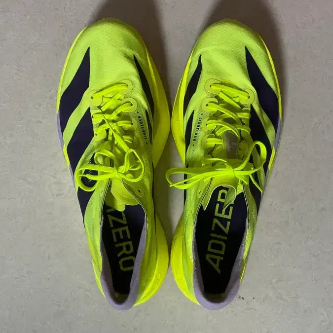 [BUNJANG] Adidas Adizero Adios Pro 4 Neon Running Shoes / [265] 아디다스 아디제로 아디오스 프로4 형광 네온