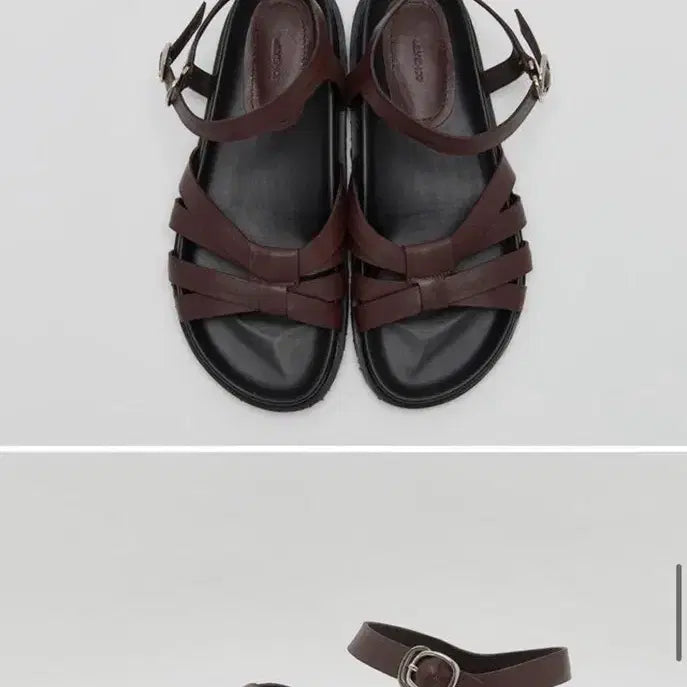 [BUNJANG] Lily Chou Lily Leather Sandals (Chocolate) - 240 / [2회 착용] 릴리슈 레더 샌들(초콜릿)-240