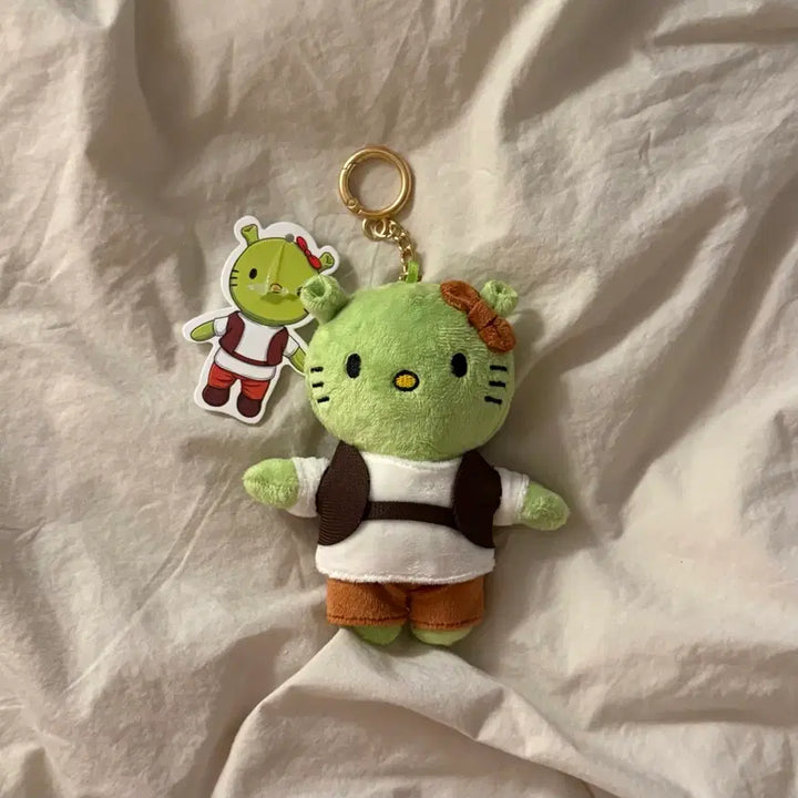[BUNJANG] Hello Kitty Shrek Kitty Keychain Doll / (새상품) 헬로키티 슈렉 키티 키링 인형