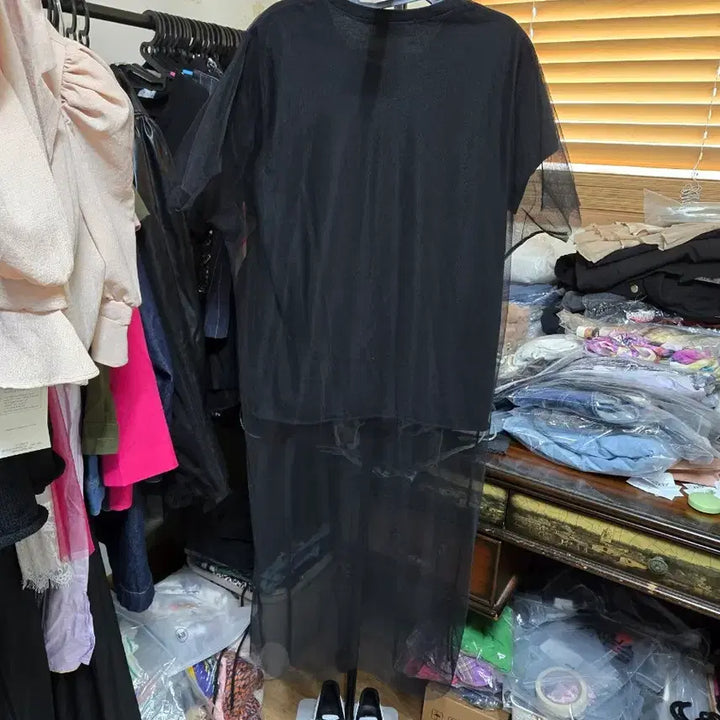 [BUNJANG] Wonder Ruby Black Printed Long Dress / Wonder Ruby 블랙 프린팅 롱 원피스