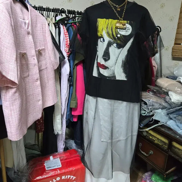 [BUNJANG] Wonder Ruby Black Printed Long Dress / Wonder Ruby 블랙 프린팅 롱 원피스