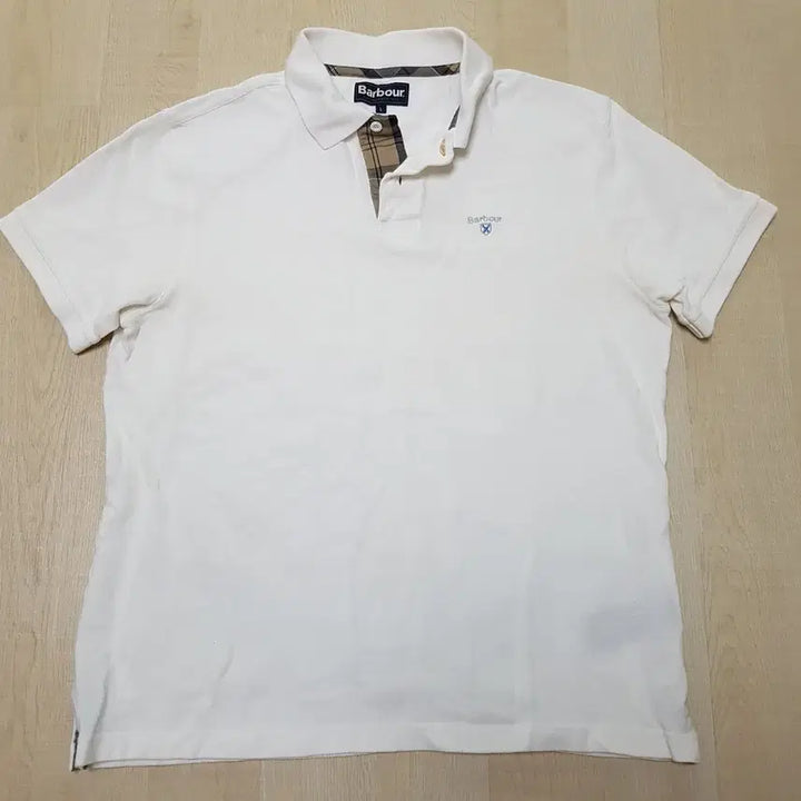 [BUNJANG] Barbour Authentic White Short-Sleeve Polo Shirt L (Fits 95) / [95]정품 바버 반팔 카라티