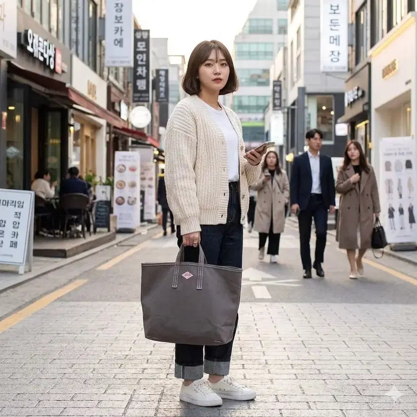 [BUNJANG] DALTON Cargo Canvas Tote Bag / DANTON 인기 카고 캔버스 토트백