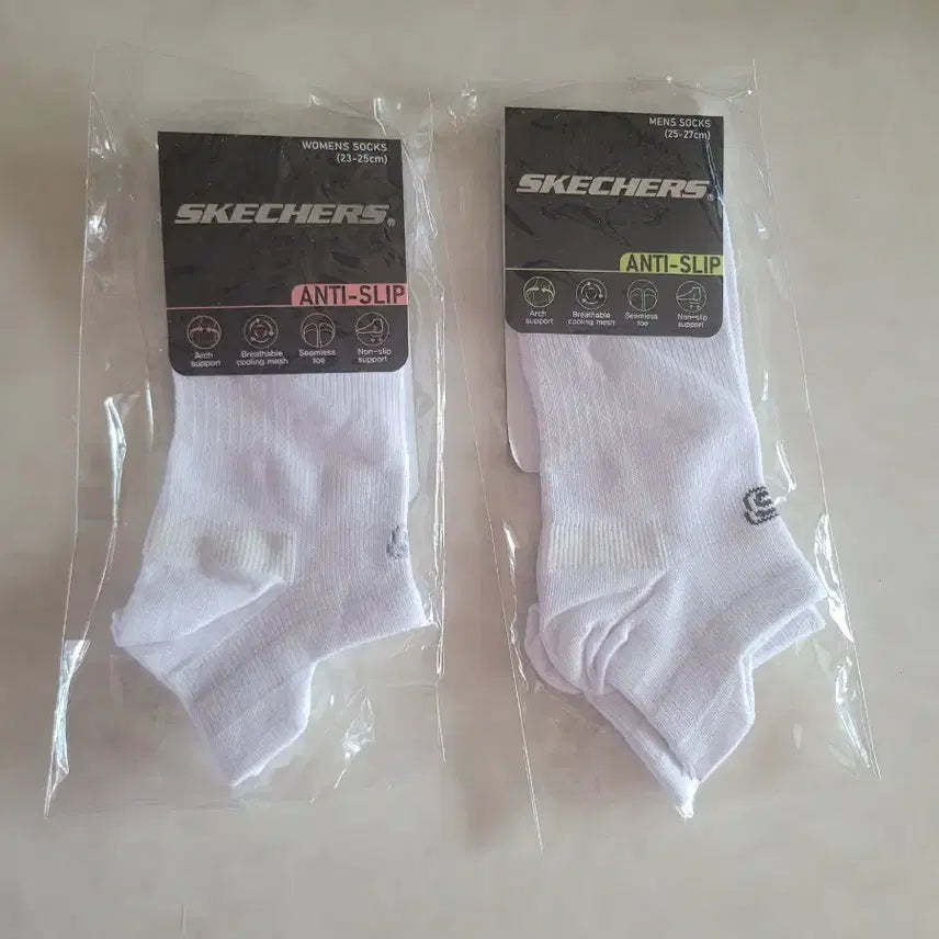 [BUNJANG] Skechers Non-Slip Unisex Socks (2 Pairs) / 스케쳐스 논슬립 남여양말 2켤레