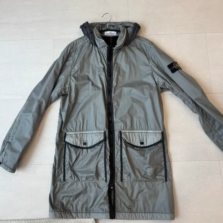 [BUNJANG] Stone Island Lamy Flock Long Jacket / 백화점판) 스톤아일랜드 라미플록 롱자켓 L