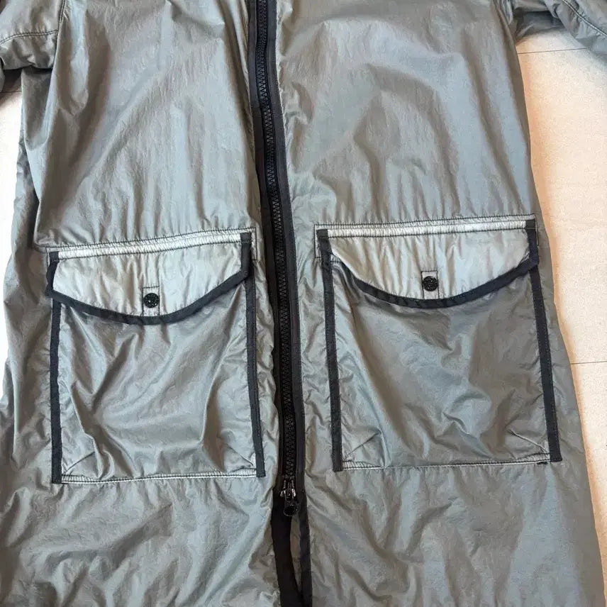 [BUNJANG] Stone Island Lamy Flock Long Jacket / 백화점판) 스톤아일랜드 라미플록 롱자켓 L