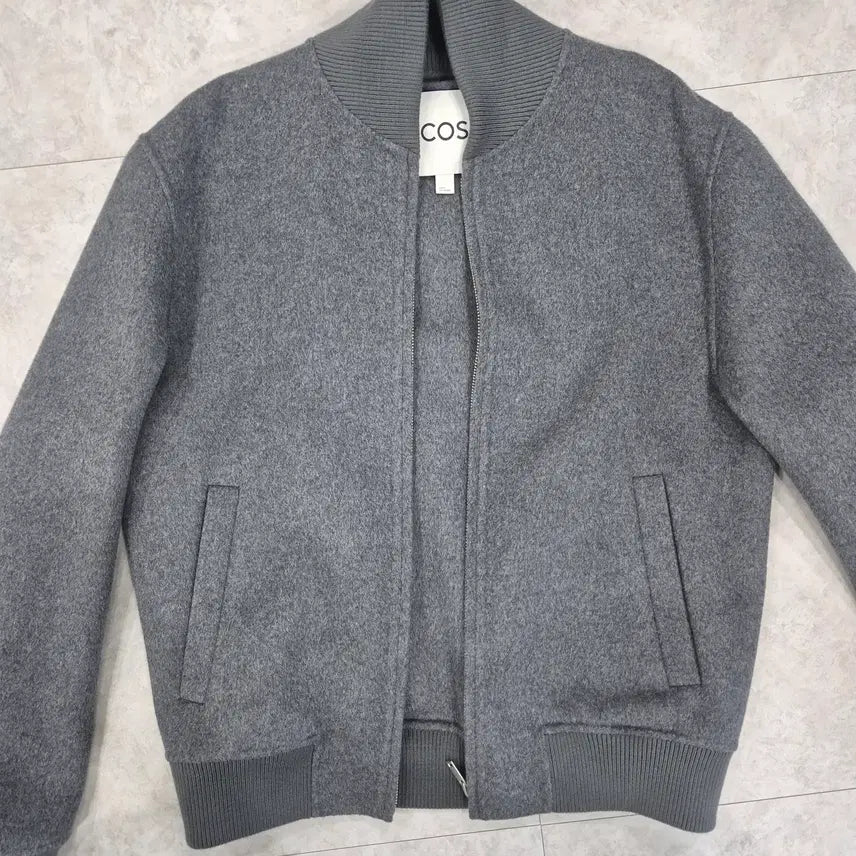 [BUNJANG] COS Split Wool Bomber Jacket / [S] COS 스플릿 울 보머 재킷 다크 그레이