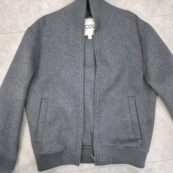 [BUNJANG] COS Split Wool Bomber Jacket / [S] COS 스플릿 울 보머 재킷 다크 그레이