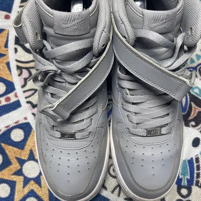 [BUNJANG] Nike Air Force 1 Mid Gray Vintage Sneakers / 나이키 에어포스1 미드 그레이 265 (빈티지)