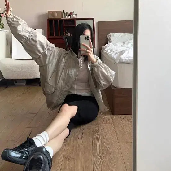 [SOLD OUT] 더무이 블루종 자켓 브리드 런던플랏 마크들이