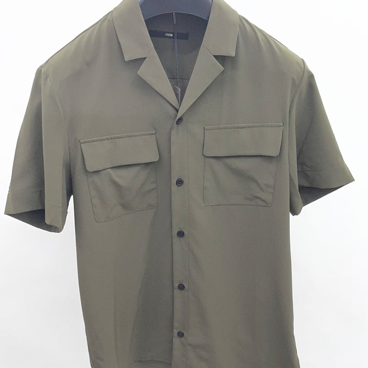 [BUNJANG] System Homme Open Collar Short Sleeve Shirt / 시스템옴므 오픈카라 반팔 셔츠