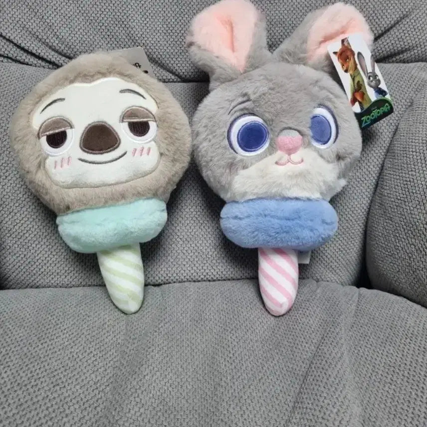 [BUNJANG] Zootopia Ice Cream Plush Bundle Set / 2개일괄 주토피아 아이스크림 인형 2종 세트