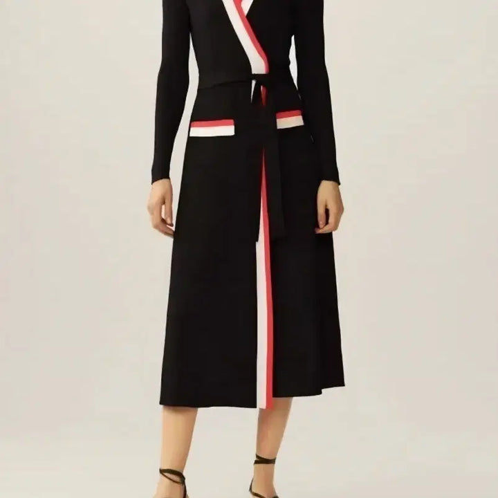 [SOLD OUT] maje 마쥬,  쿨골지 벨티드 롱원피스  가디건 , 거의 새상품