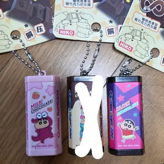[BUNJANG] Crayon Shin-chan Chocolate Stress Relief Clicker Keychain / 짱구 초콜릿 스트레스 해소 클릭커 키링