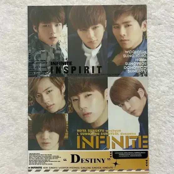 [BUNJANG] Infinite Elite Uniform Photobook Coated Coaster Set / 인피니트 공책, 코팅 책받침, 엘리트 교복 화보 사진