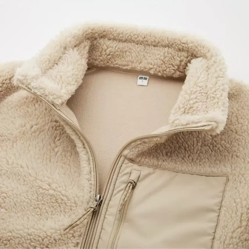[BUNJANG] Uniqlo Fleece Jacket Beige L / 유니클로 방풍 보아 플리스 자켓 후리스 베이지 L 341-429188