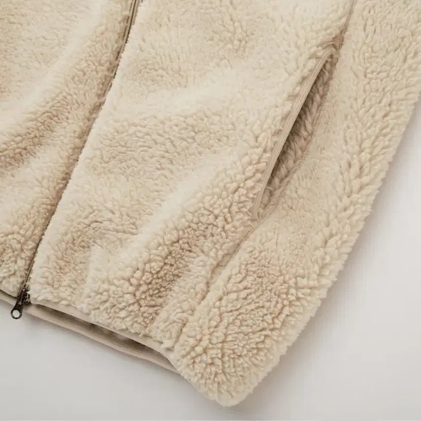 [BUNJANG] Uniqlo Fleece Jacket Beige L / 유니클로 방풍 보아 플리스 자켓 후리스 베이지 L 341-429188