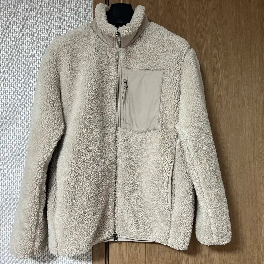 [BUNJANG] Uniqlo Fleece Jacket Beige L / 유니클로 방풍 보아 플리스 자켓 후리스 베이지 L 341-429188