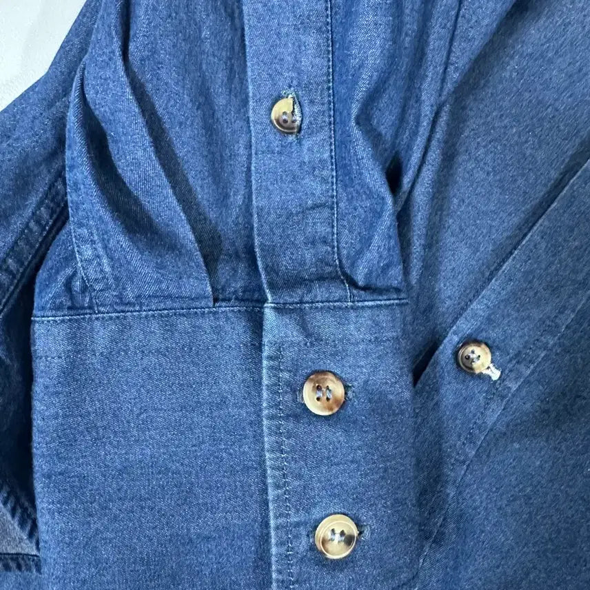 [BUNJANG] Brunello Cucinelli Denim Shirt Navy Blue Slim Fit / 브루넬로 쿠치넬리 데님 셔츠 네이비 블루 슬림핏