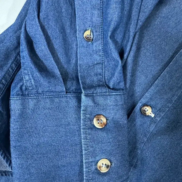 [BUNJANG] Brunello Cucinelli Denim Shirt Navy Blue Slim Fit / 브루넬로 쿠치넬리 데님 셔츠 네이비 블루 슬림핏