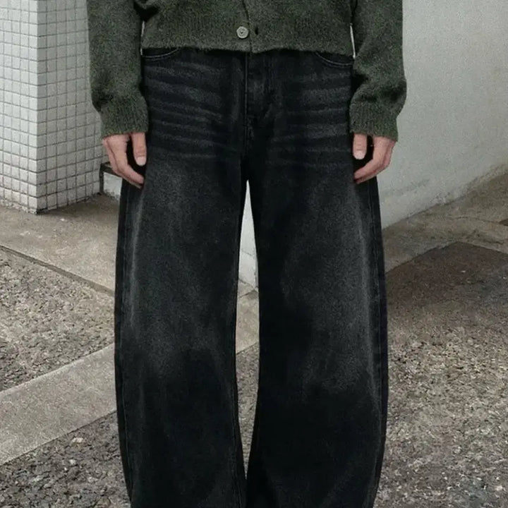 [BUNJANG] L Anothercode Lizard Denim Pants (Black) / L 어널러코드 리자드 데님팬츠 흑청