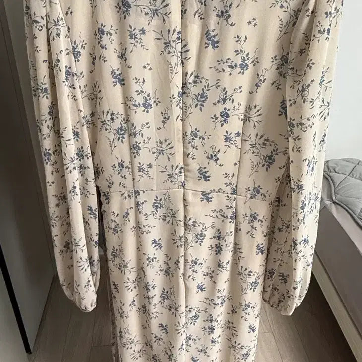 [BUNJANG] Flower Chiffon Shirring Dress / 플라워 쉬폰 셔링 원피스