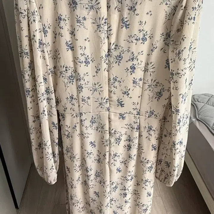 [BUNJANG] Flower Chiffon Shirring Dress / 플라워 쉬폰 셔링 원피스