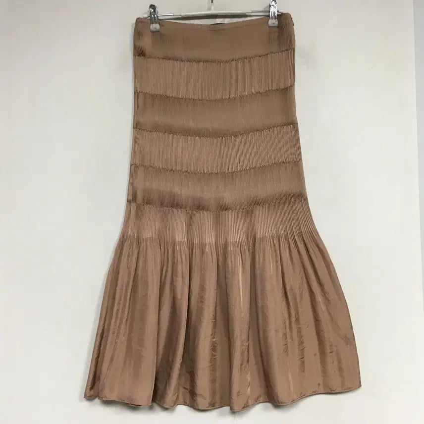 [BUNJANG] SYSTEM Pleated Mermaid Skirt Brown Size 64 / SYSTEM 시스템 플리츠 머메이드 스커트 64