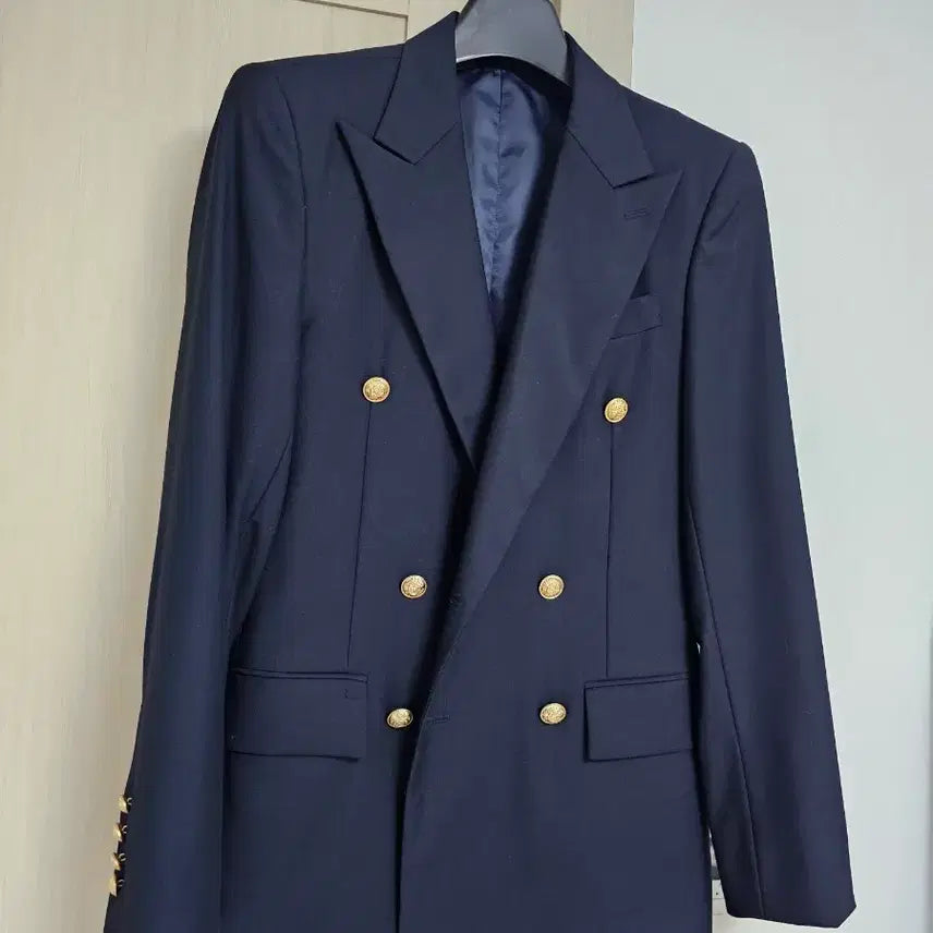 [BUNJANG] JoyHomme Gold Button Blazer Jacket / 조이옴므 금장 블레이저 자켓